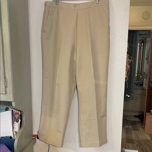 Alfred Dunner Women's Tan Straight Leg Pants